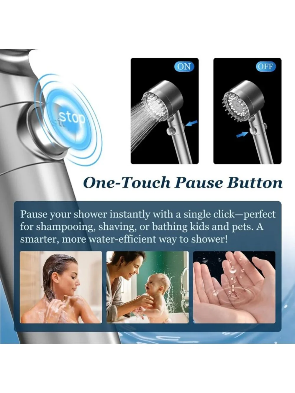 High Pressure Handheld Filtered Shower Head - Spa Quality Water Experience